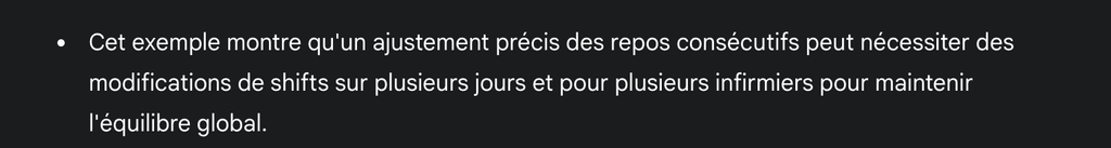 Les ajustements problématiques de la trame planning par Gemini